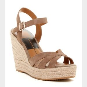 Dolce Vita Tan Suede Espadrille Wedge Sandals
